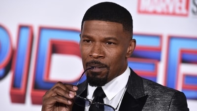 Jamie Foxx arrives at the premiere of "Spider-Man: No Way Home" at the Regency Village Theater. (Jordan Strauss/Invision/AP) Jamie Foxx arrives at the premiere of "Spider-Man: No Way Home" at the Regency Village Theater. (Jordan Strauss/Invision/AP)