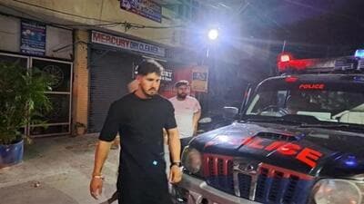 One of the four youngsters, who were arrested for intercepting and attacking a security escort vehicle of Punjab local bodies minister Balkar Singh in Jalandhar early on Monday. (HT Photo)