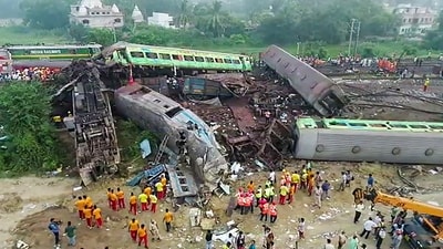 Coromandel Express got a green signal but there was a goods truck on the line which it hit killing 270 people. (PTI) Coromandel Express got a green signal but there was a goods truck on the line which it hit killing 270 people. (PTI)