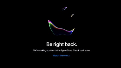 Apple Store website shows "Be right back" (Apple)