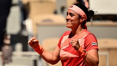 Tunisia's Ons Jabeur celebrates after winning against US Bernarda Pera (AFP) Tunisia's Ons Jabeur celebrates after winning against US Bernarda Pera (AFP)