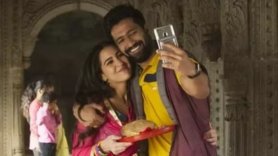 Zara Hatke Zara Bachke box office: Sara Ali Khan and Vicky Kaushal in a still from the film. Zara Hatke Zara Bachke box office: Sara Ali Khan and Vicky Kaushal in a still from the film.