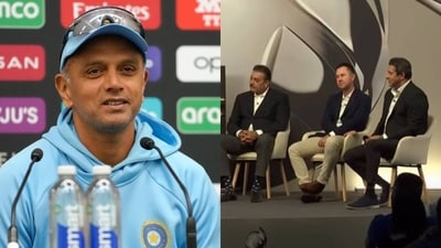 Rahul Dravid; Ravi Shastri with Ricky Ponting and Wasim Akram Rahul Dravid; Ravi Shastri with Ricky Ponting and Wasim Akram
