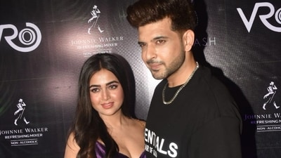 Actors Tejasswi Prakash and Karan Kundrra attended the bash together. While Tejasswi, who won Bigg Boss 15 in 2022 and is known for her lead role in Ekta Kapoor's hit supernatural TV series Naagin, wore a purple dress, Karan was seen in a black party look. Actors Tejasswi Prakash and Karan Kundrra attended the bash together. While Tejasswi, who won Bigg Boss 15 in 2022 and is known for her lead role in Ekta Kapoor's hit supernatural TV series Naagin, wore a purple dress, Karan was seen in a black party look.