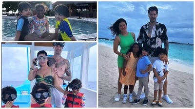 Sunny Leone has shared a video from her family vacation in Maldives. Sunny Leone has shared a video from her family vacation in Maldives.