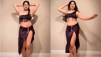 Shrreya dancing to the tunes of Calm Down by Rema and Selena Gomez. (Instagram/@shimmybysharma) Shrreya dancing to the tunes of Calm Down by Rema and Selena Gomez. (Instagram/@shimmybysharma)