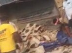 People were seen rushing to the accident site and grabbing the beer bottles lying on the road. (Twitter/PTI)