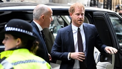 Britain's Prince Harry, Duke of Sussex walks outside the Rolls Building of the High Court in London, Britain June 6, 2023. (REUTERS)