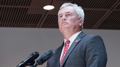 House Oversight and Accountability Committee Chair James Comer, R-Ky., speaks to reporters after he and Rep. Jamie Raskin, D-Md., the ranking member of the House Oversight and Accountability Committee, met with FBI officials to view confidential documents Comer demanded in his investigation of President Joe Biden's family, Monday, June 5, 2023, on Capitol Hill in Washington. (AP Photo/Mariam Zuhaib) (AP) House Oversight and Accountability Committee Chair James Comer, R-Ky., speaks to reporters after he and Rep. Jamie Raskin, D-Md., the ranking member of the House Oversight and Accountability Committee, met with FBI officials to view confidential documents Comer demanded in his investigation of President Joe Biden's family, Monday, June 5, 2023, on Capitol Hill in Washington. (AP Photo/Mariam Zuhaib) (AP)