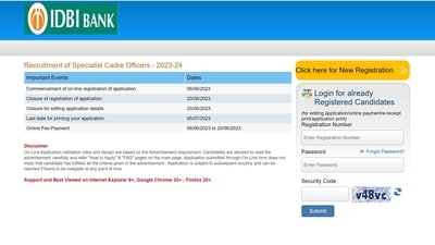 IDBI recruitment 2023: Apply for 136 SCO posts at idbibank.in IDBI recruitment 2023: Apply for 136 SCO posts at idbibank.in