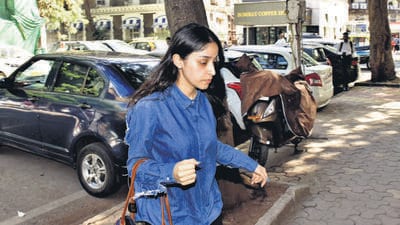 Mumbai, India - March 11, 2020: Roshini Kapoor daughter of Yes Bank founder Rana Kapoor outside Enforcement Directorate office, in Mumbai, India, on Wednesday 11 Mar, 2020. Mumbai, India - March 11, 2020: Roshini Kapoor daughter of Yes Bank founder Rana Kapoor outside Enforcement Directorate office, in Mumbai, India, on Wednesday 11 Mar, 2020.