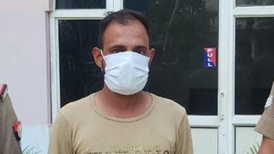 Sameer, 28, known only a single name, lives in the shanties near Shree Radha Sky Garden high-rise complex in Greater Noida West. (HT Photo) Sameer, 28, known only a single name, lives in the shanties near Shree Radha Sky Garden high-rise complex in Greater Noida West. (HT Photo)