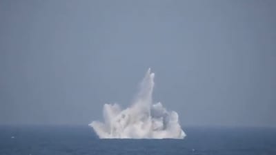 Successful engagement of an underwater target by an indigenously developed Heavy Weight Torpedo. (Twitter/SpokespersonNavy) Successful engagement of an underwater target by an indigenously developed Heavy Weight Torpedo. (Twitter/SpokespersonNavy)