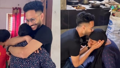 Mom and son reunite after 1.5 years. (Instagram/@anzil_a) Mom and son reunite after 1.5 years. (Instagram/@anzil_a)
