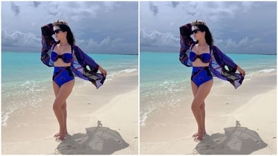 Styled by fashion stylist Hitendra Kapopara, Sunny wore her tresses open in beach wavy curls as she posed for the pictures. (Instagram/@sunnyleone) Styled by fashion stylist Hitendra Kapopara, Sunny wore her tresses open in beach wavy curls as she posed for the pictures. (Instagram/@sunnyleone)