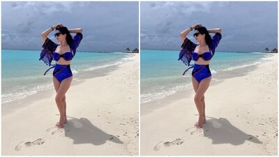 In tinted shades and bare feet in the sand, Sunny gave us major travel fashion goals. "Love this bikini for my Maldives Vaca," Sunny captioned her pictures. (Instagram/@sunnyleone) In tinted shades and bare feet in the sand, Sunny gave us major travel fashion goals. "Love this bikini for my Maldives Vaca," Sunny captioned her pictures. (Instagram/@sunnyleone)