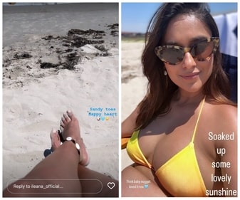 Ileana D'Cruz's posts from the beach. Ileana D'Cruz's posts from the beach.