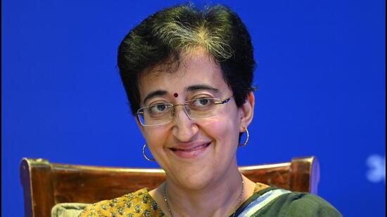 Delhi education Minister Atishi. (Sanchit Khanna/HT PHOTO)
