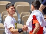 File photo of Carlos Alcaraz and Novak Djokovic File photo of Carlos Alcaraz and Novak Djokovic