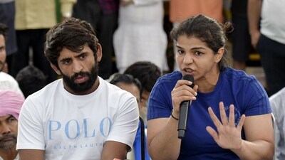 Wrestlers Sakshi Malik and Bajrang Punia (PTI file) Wrestlers Sakshi Malik and Bajrang Punia (PTI file)