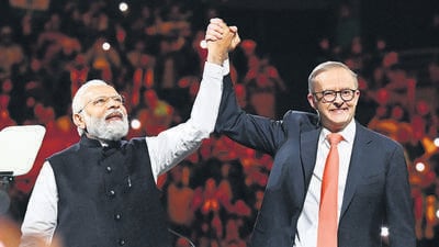 During Prime Minister Narendra Modi’s visit to Australia last month, he and his counterpart Anthony Albanese reiterated their commitment to concluding CECA by the end of 2023 (VIA REUTERS) During Prime Minister Narendra Modi’s visit to Australia last month, he and his counterpart Anthony Albanese reiterated their commitment to concluding CECA by the end of 2023 (VIA REUTERS)