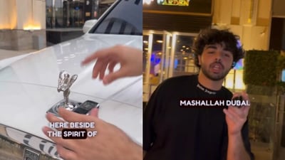 Man leaves keys behind on Rolls Royce. (Instagram/@Ayman Al Yaman ) Man leaves keys behind on Rolls Royce. (Instagram/@Ayman Al Yaman )