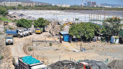 Mumbai, India - June 07, 2023: Illegal structures encroach the salt pan area, at Wadala, in Mumbai, India, on Wednesday, June 07, 2023. (Photo by Satish Bate/ Hindustan Times) (Satish Bate/HT PHOTO) Mumbai, India - June 07, 2023: Illegal structures encroach the salt pan area, at Wadala, in Mumbai, India, on Wednesday, June 07, 2023. (Photo by Satish Bate/ Hindustan Times) (Satish Bate/HT PHOTO)