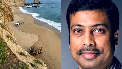 Srinivasa Murthy Jonnalagadda managed to rescue his son but was then dragged by the riptide into deeper waters and drowned as his family helplessly bore witness. (CAL FIRE CZU, GoFundMe) Srinivasa Murthy Jonnalagadda managed to rescue his son but was then dragged by the riptide into deeper waters and drowned as his family helplessly bore witness. (CAL FIRE CZU, GoFundMe)