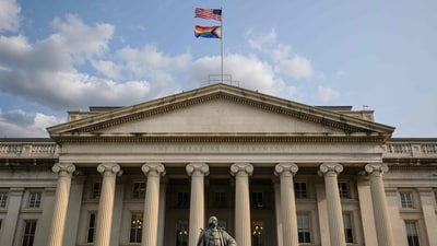 The US Treasury Department in Washington, DC. (AFP) The US Treasury Department in Washington, DC. (AFP)
