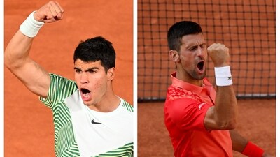 Carlos Alcaraz and Novak Djokovic