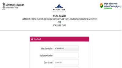 NCHMJEE 2023 Result out at nchmjee.nta.nic.in, link to check scorecard here NCHMJEE 2023 Result out at nchmjee.nta.nic.in, link to check scorecard here