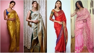 From the vibrant Kanjeevarams of South India to the delicate Banarasis of the North, handloom sarees are a testament to the artistry and diversity of India. (Instagram) From the vibrant Kanjeevarams of South India to the delicate Banarasis of the North, handloom sarees are a testament to the artistry and diversity of India. (Instagram)
