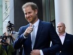 Britain's Prince Harry, Duke of Sussex, departs the Rolls Building of the High Court in London.