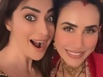 Raai Laxmi shared new pictures with Sonnalli Seygall after her wedding. 