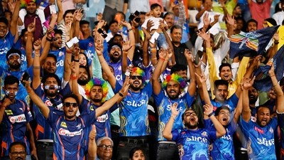 Cricket fans are enjoying an IPL match
