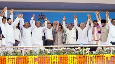 The fight in Karnataka was not just between two political parties, the BJP and the Congress, but two different ideologies represented by them. (ANI) The fight in Karnataka was not just between two political parties, the BJP and the Congress, but two different ideologies represented by them. (ANI)