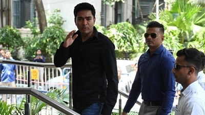 Abhishek Banerjee said he would not join the ED questioning as he is now busy. (Hindustan Times) Abhishek Banerjee said he would not join the ED questioning as he is now busy. (Hindustan Times)
