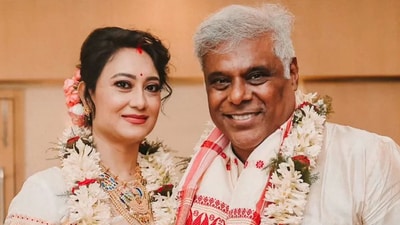 Ashish Vidyarthi with wife Rupali Barua during their wedding in Kolkata in May. Ashish Vidyarthi with wife Rupali Barua during their wedding in Kolkata in May.