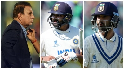 Gavaskar, who was not pleased with Rohit's performance, showered praise on Rahane during the WTC final at Oval (AP-PTI) Gavaskar, who was not pleased with Rohit's performance, showered praise on Rahane during the WTC final at Oval (AP-PTI)