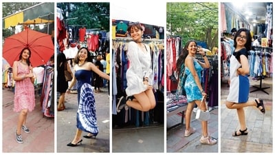 Five Delhi University students took on the challenge to find the perfect summer dress in markets of NCR, but within ₹100. (Photos: Dhruv Sethi/HT) Five Delhi University students took on the challenge to find the perfect summer dress in markets of NCR, but within ₹100. (Photos: Dhruv Sethi/HT)