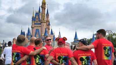 A group picture at Cinderella Castle at the Magic Kingdom at Walt Disney World, in Lake Buena Vista. (AP) A group picture at Cinderella Castle at the Magic Kingdom at Walt Disney World, in Lake Buena Vista. (AP)