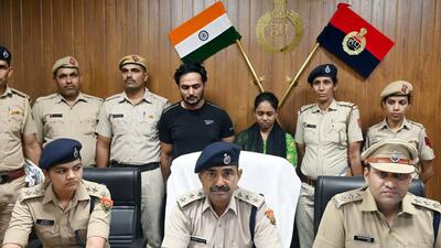 Gurugram, India-June 08, 2023: Vikas Kaushik, ACP DLF, Harinder, ACP Pataudi and Dr. Kavita, ACP address a press conference after arrested two accused allegedly involve in honey trap case in Commissionerate building, in Gurugram, India, on Thursday, 08 June 2023. (Photo by Parveen Kumar/Hindustan Times)(Pic to go wiith Debashish Karmakar's story) Gurugram, India-June 08, 2023: Vikas Kaushik, ACP DLF, Harinder, ACP Pataudi and Dr. Kavita, ACP address a press conference after arrested two accused allegedly involve in honey trap case in Commissionerate building, in Gurugram, India, on Thursday, 08 June 2023. (Photo by Parveen Kumar/Hindustan Times)(Pic to go wiith Debashish Karmakar's story)