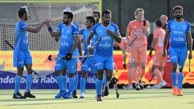 Indian players celebrate Indian players celebrate
