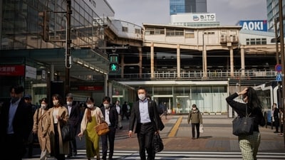 Morning Commuters near Akihabara Station in Tokyo, Japan. The Japan's capital city is the fourth Asian city to feature in the top ten list. Japan, the world's third-largest economy, is also struggling to contain a four decade high inflation.&nbsp; (Bloomberg)