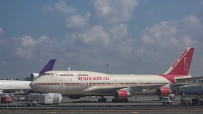 Air India flight for stranded passengers lands at Magadan Airport in Russia (PTI) Air India flight for stranded passengers lands at Magadan Airport in Russia (PTI)