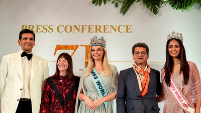 "I am delighted to announce India as the new home of the 71st Miss World Final! I have had a great affection for India from the first moment I visited this incredible country more than 30 years ago! We cannot wait to share your unique and diverse culture, world-class attractions and breathtaking locations with the rest of the world." Morley said. (PTI) "I am delighted to announce India as the new home of the 71st Miss World Final! I have had a great affection for India from the first moment I visited this incredible country more than 30 years ago! We cannot wait to share your unique and diverse culture, world-class attractions and breathtaking locations with the rest of the world." Morley said. (PTI)