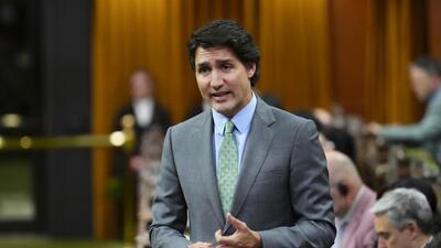 Prime Minister Justin Trudeau rises during question period in the House of Commons on Parliament Hill in Ottawa on Wednesday, June 7, 2023. (Sean Kilpatrick/The Canadian Press via AP) (AP) Prime Minister Justin Trudeau rises during question period in the House of Commons on Parliament Hill in Ottawa on Wednesday, June 7, 2023. (Sean Kilpatrick/The Canadian Press via AP) (AP)
