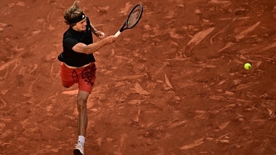 French Open: Alexander Zverev in action. (AFP) French Open: Alexander Zverev in action. (AFP)