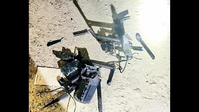 The Border Security Force recovered a Pakistani drone in a broken condition along the border in the Amritsar sector on Wednesday night, a BSF spokesperson said. (HT Photo) The Border Security Force recovered a Pakistani drone in a broken condition along the border in the Amritsar sector on Wednesday night, a BSF spokesperson said. (HT Photo)