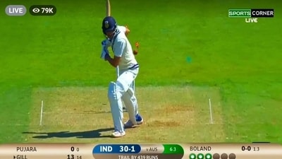 Shubman Gill was out bowled off Scott Boland